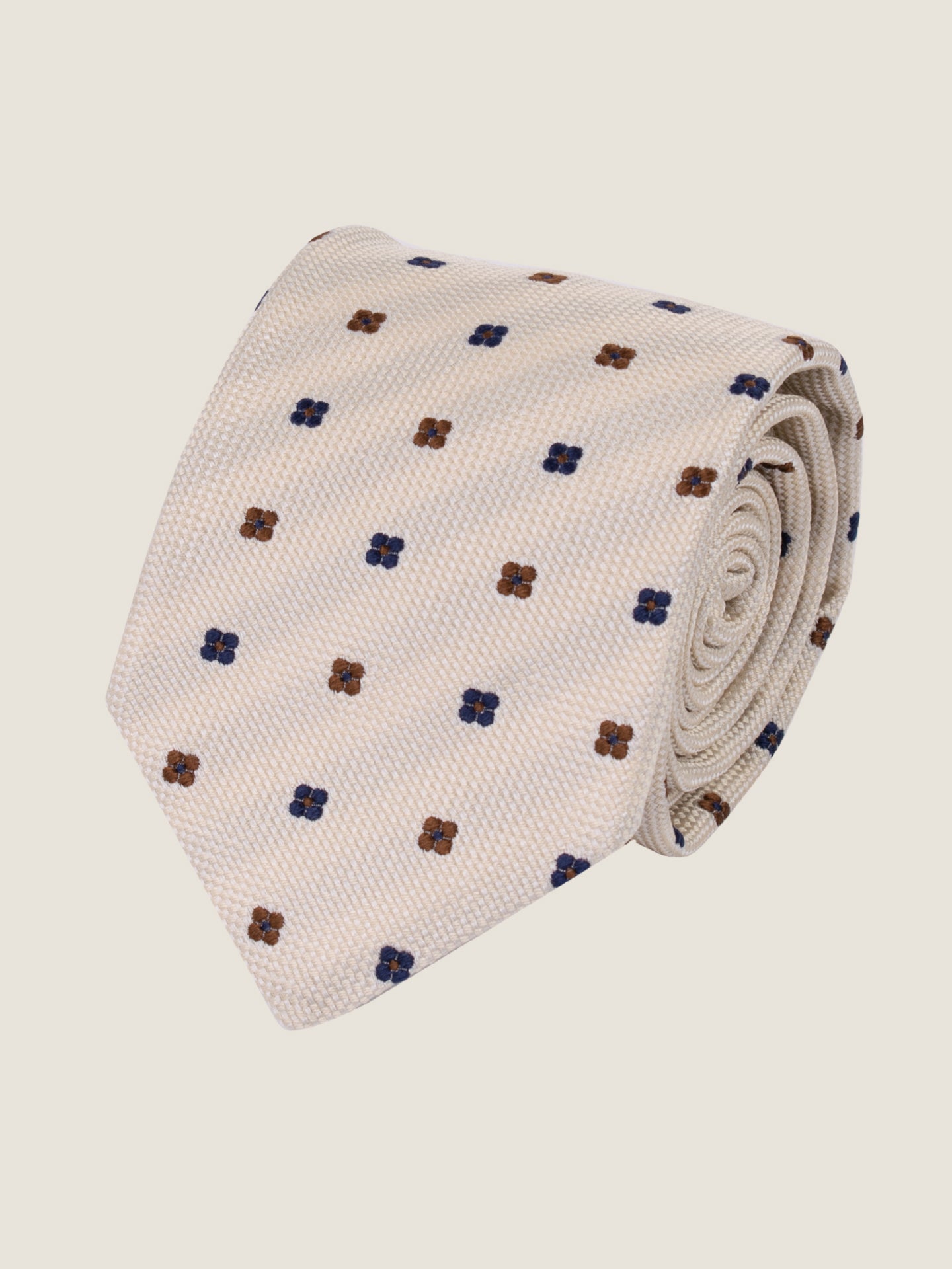 Lago Cream Silk Tie