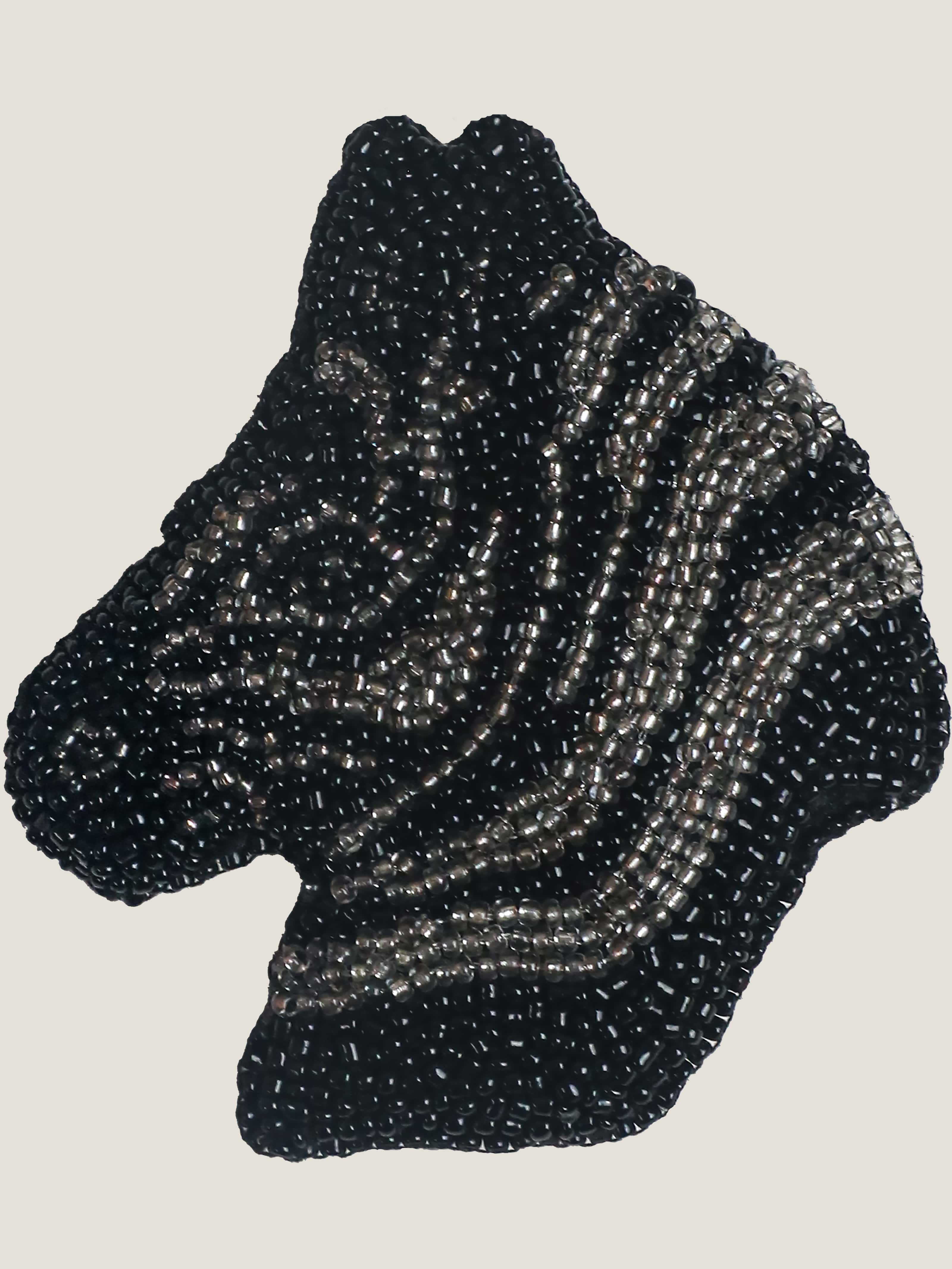 zebra crystal brooch