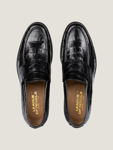 Schwarzer Loafer „Axel Croc“