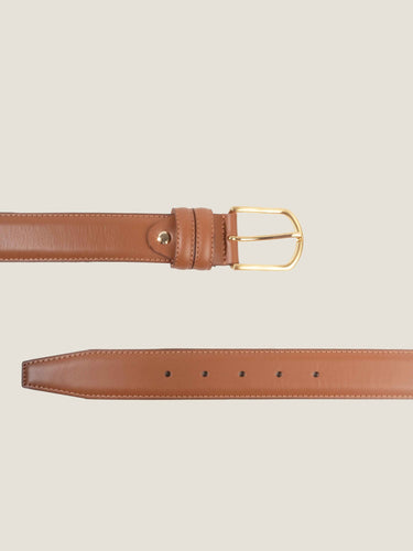 Gold Saddle Cognac Belt