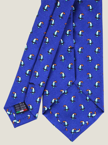 Corbata de seda índigo Lenola