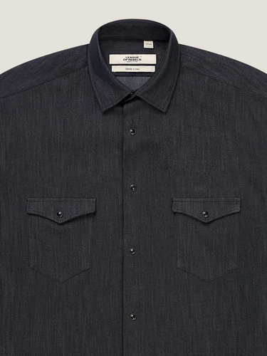 Black Denim Cowboy Shirt