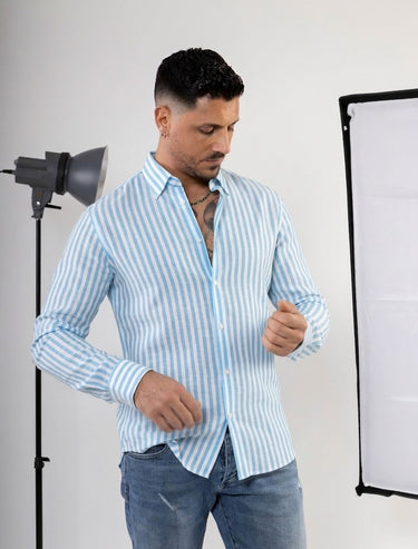 Capri Linen Striped Shirt