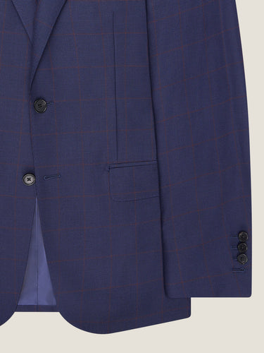 Maroon Windowpane Jacket