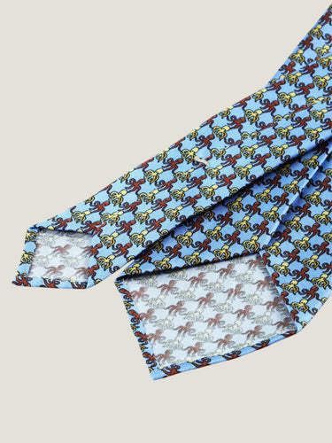 Corbata de seda índigo Lenola