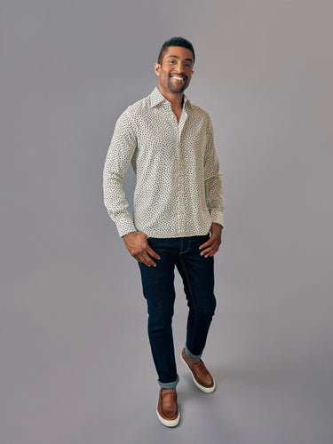 Camisa de vestir salpicada