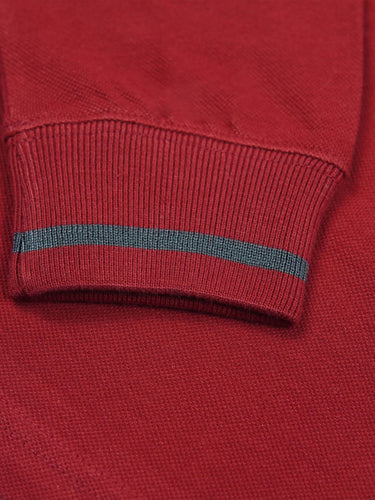 LS Red Dhalia Button Polo