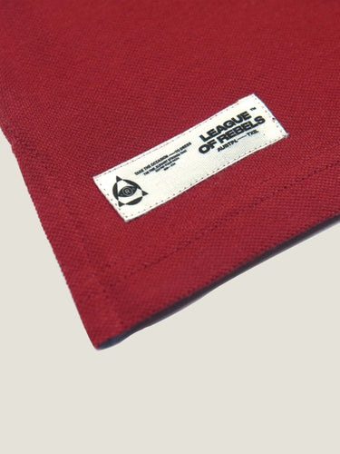 LS Red Dhalia Button Polo