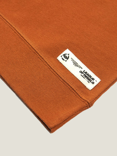 LS Rust Orange Zipper Polo