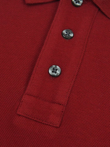 Kurzarm-Piqué-Poloshirt Rot Dhalia
