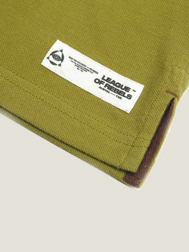 SS Zipper Pique Polo Oliv