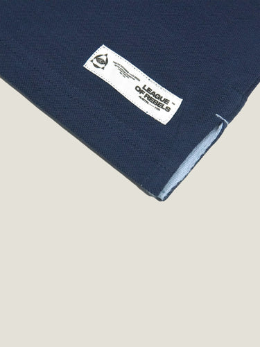 SS Zipper Pique Poloshirt in Marineblau